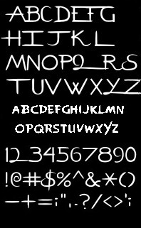 alphabet shown using the Fremby font